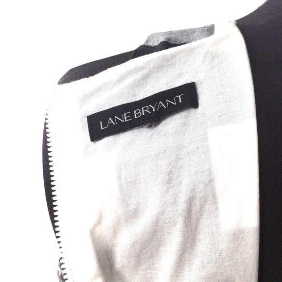 Lane Bryant Gingham Black and White Pinup Style Dress Plus Size - Picture 9 of 12